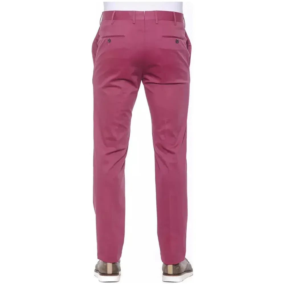 PT Torino Fuchsia Cotton Men Trouser PT Torino