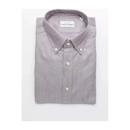Robert Friedman Beige Cotton Men Shirt