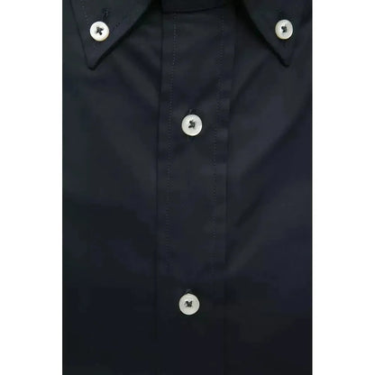Robert Friedman Black Cotton Men Shirt