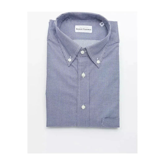 Robert Friedman Blue Cotton Men's Shirt