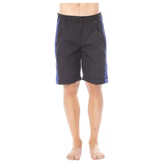 Verri Black Cotton Men's Casual Short