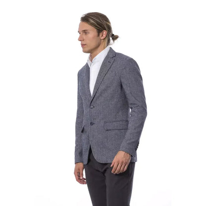 Verri Blue Polyester Blazer