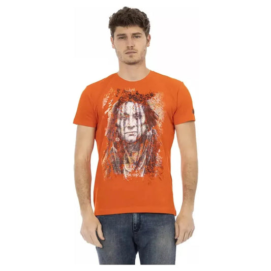 Trussardi Action Orange Cotton Men's T-Shirt Trussardi Action