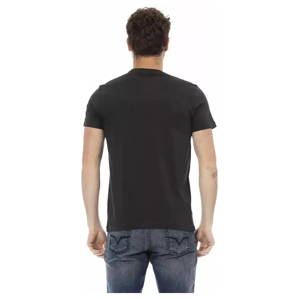 Trussardi Action Black Cotton Men T-Shirt