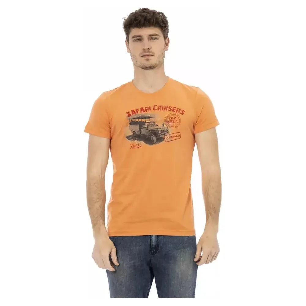 Trussardi Action Orange Cotton Men's T-Shirt