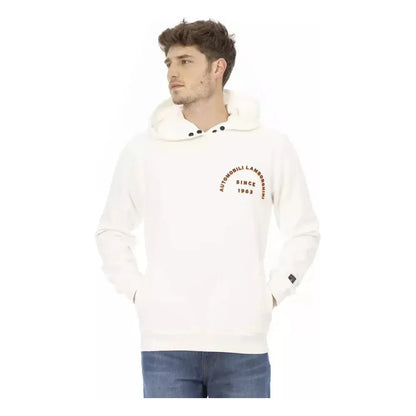 Automobili Lamborghini White Cotton Men Sweater