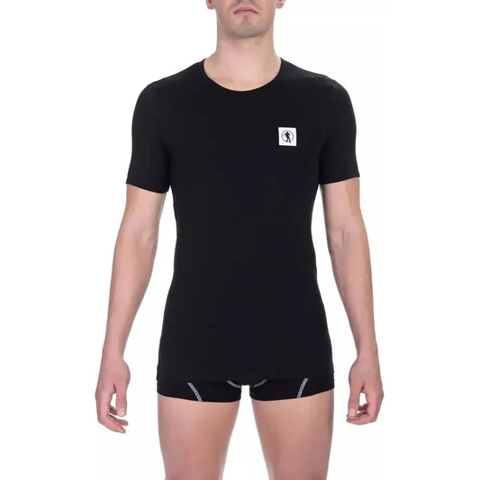 Bikkembergs Black Cotton Men T-Shirt MAN T-SHIRTS