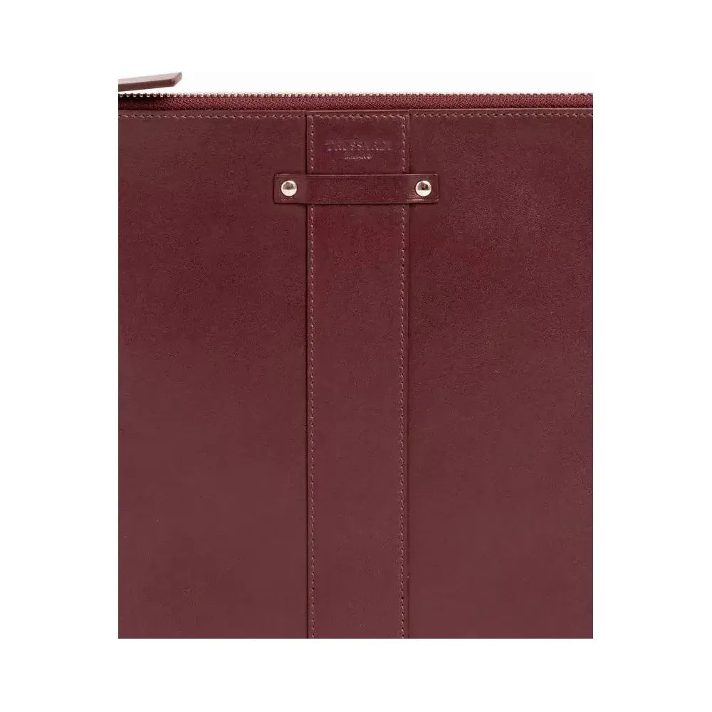 Trussardi Brown Leather Men Wallet Wallet Trussardi