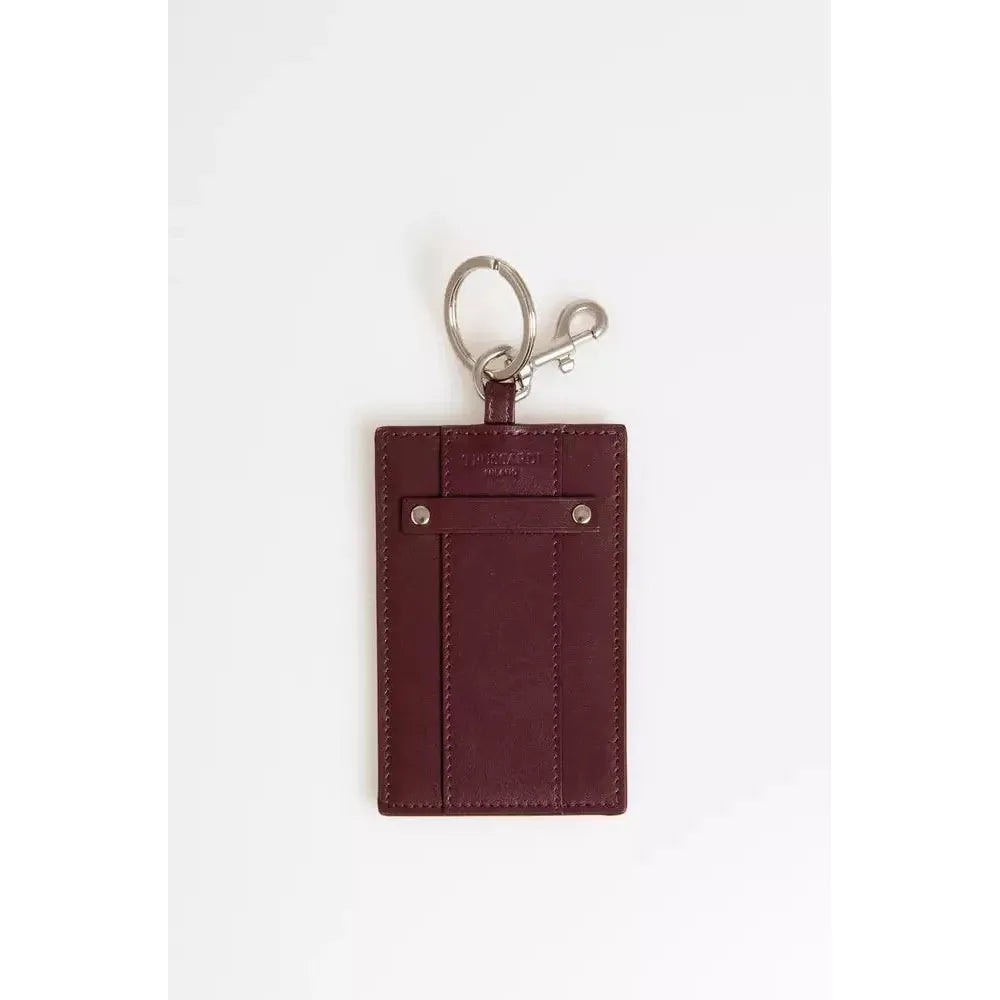 Trussardi Brown Leather Men Keychain Trussardi