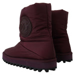 Dolce & Gabbana Elegant Bordeaux Mid Calf Boots Dolce & Gabbana Black