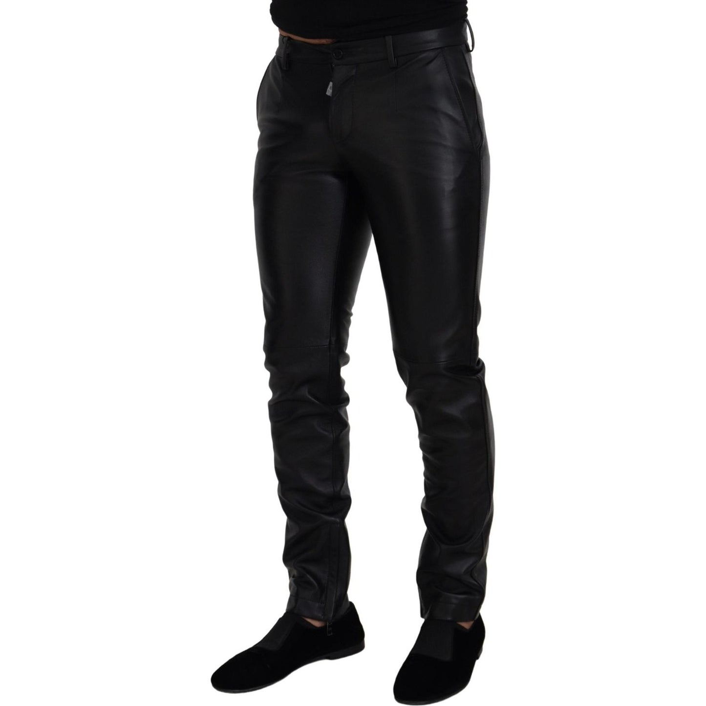 Dolce & Gabbana Black Shiny Stretch Skinny Pants