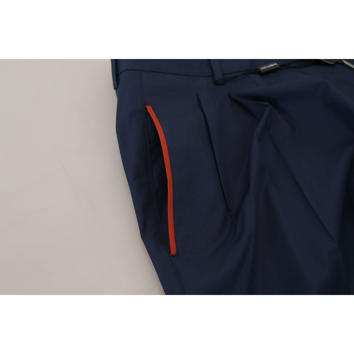 Dolce & Gabbana Blue Cotton Chino Formal Pants