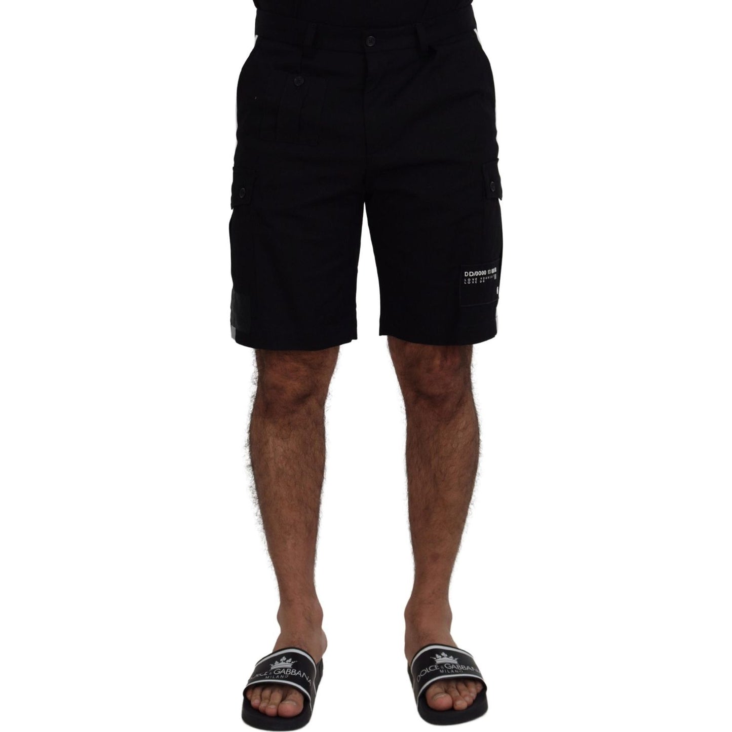 Dolce & Gabbana Black Bermuda Cargo Casual Shorts