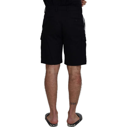 Dolce & Gabbana Black Bermuda Cargo Casual Shorts