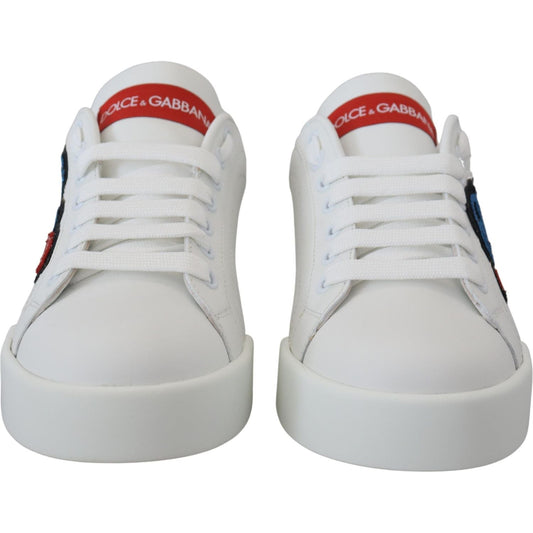 Dolce & Gabbana Sparkling White Portofino Sneakers Dolce & Gabbana