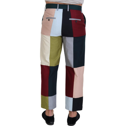 Dolce & Gabbana Multicolor Cotton Patchwork Pants