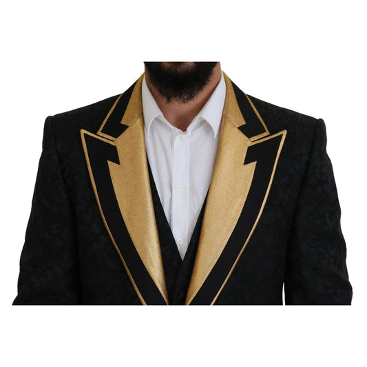 Dolce & Gabbana Black Gold Fantasy Tuxedo Slim Fit Suit
