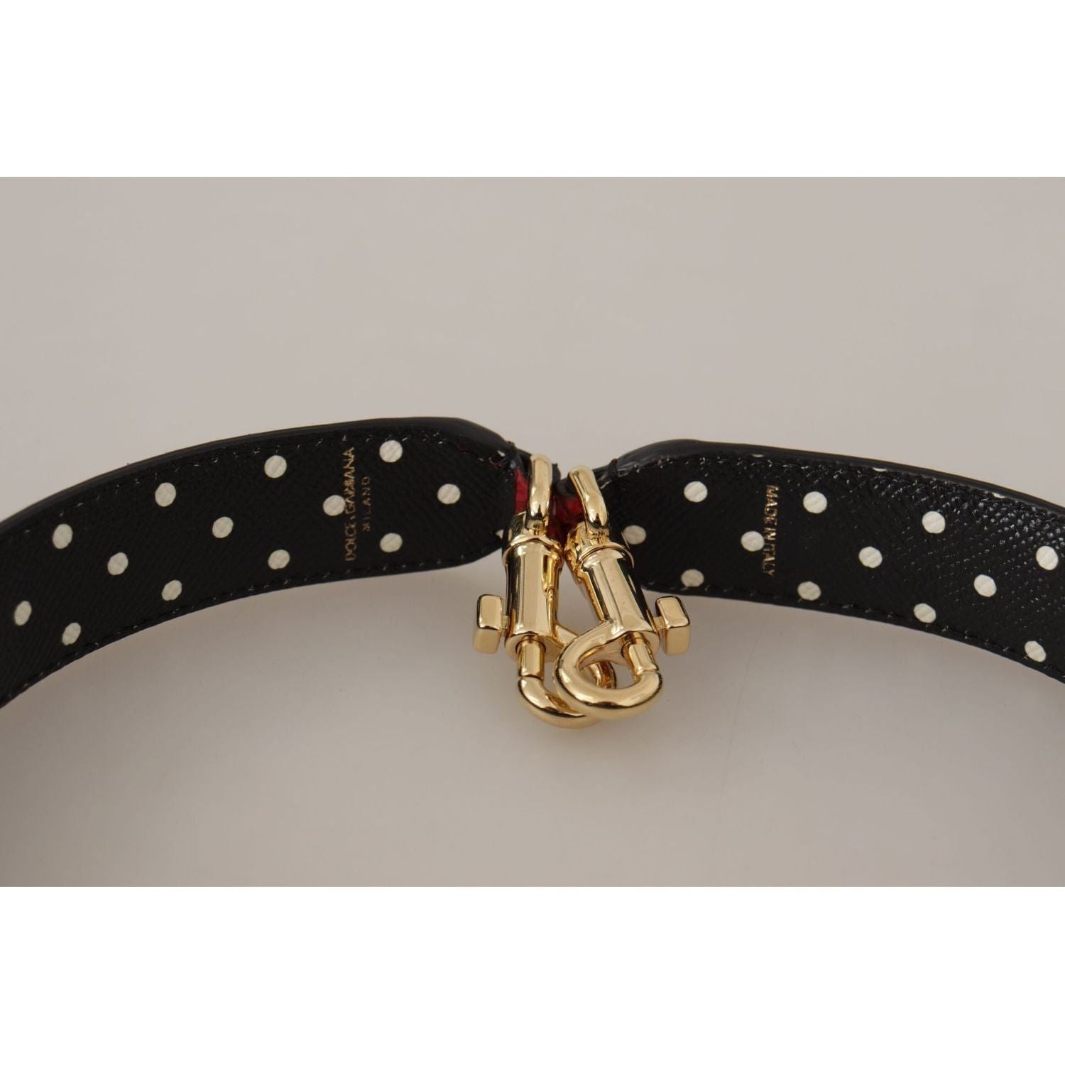 Dolce & Gabbana Red Exotic Leather Crystals Bag Shoulder Strap