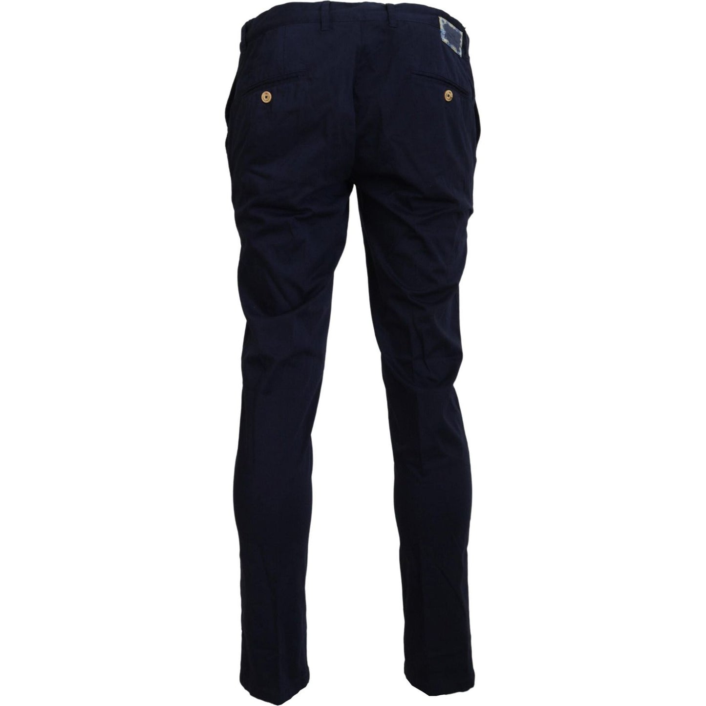 Domenico Tagliente Dark Blue Cotton Skinny Men Pants