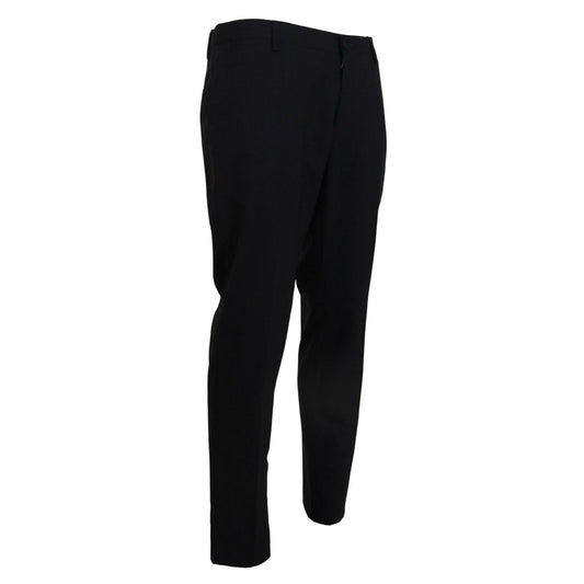 Dolce & Gabbana Gray Wool Stretch Dress Formal Slim Fit Pant