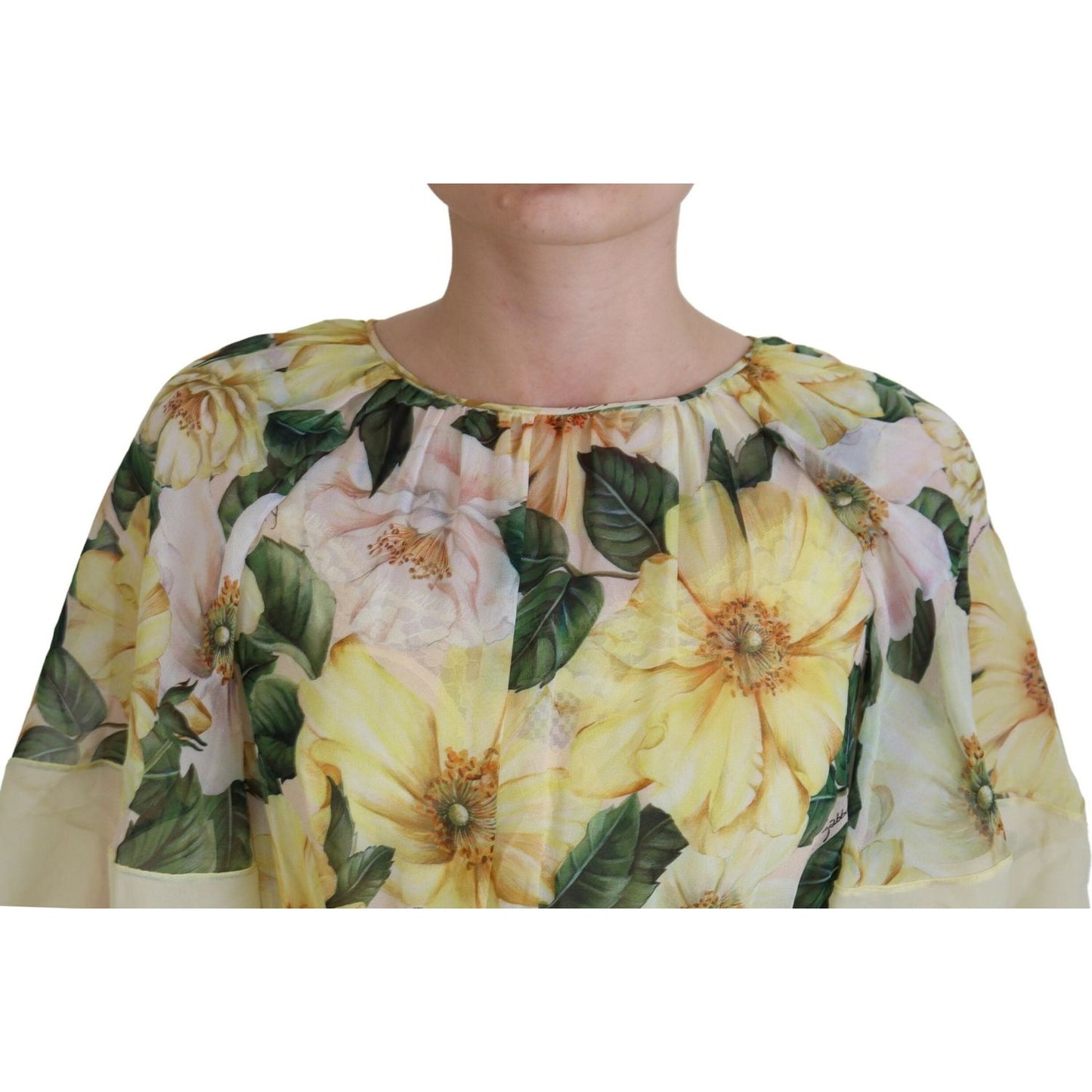 Dolce & Gabbana Multicolor Silk Floral Print Long Maxi Dress Dolce & Gabbana