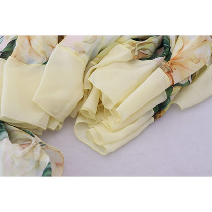 Dolce & Gabbana Multicolor Silk Floral Print Long Maxi Dress Dolce & Gabbana