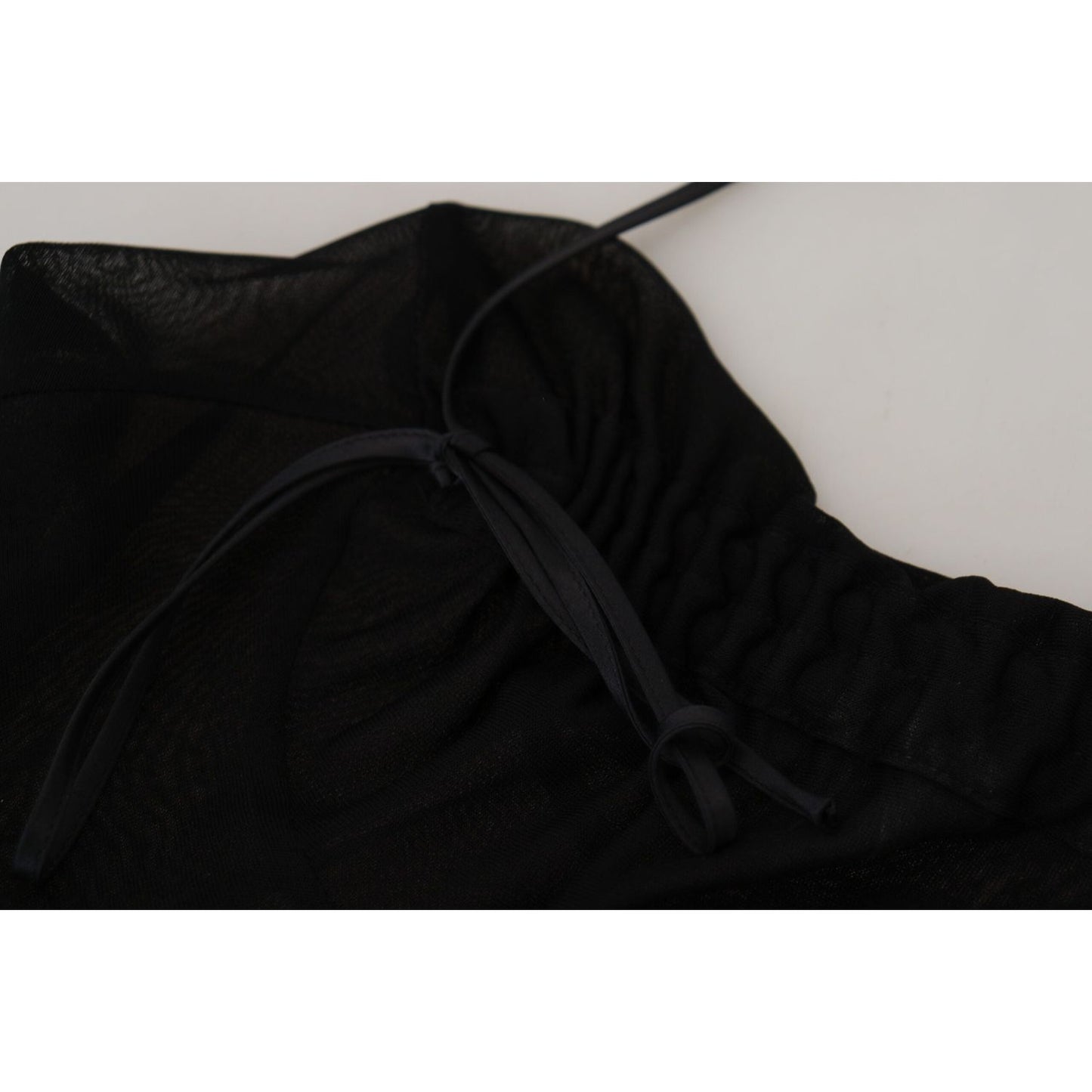 Dolce & Gabbana Black Viscose Bodycon Sheath Midi Dress Dolce & Gabbana