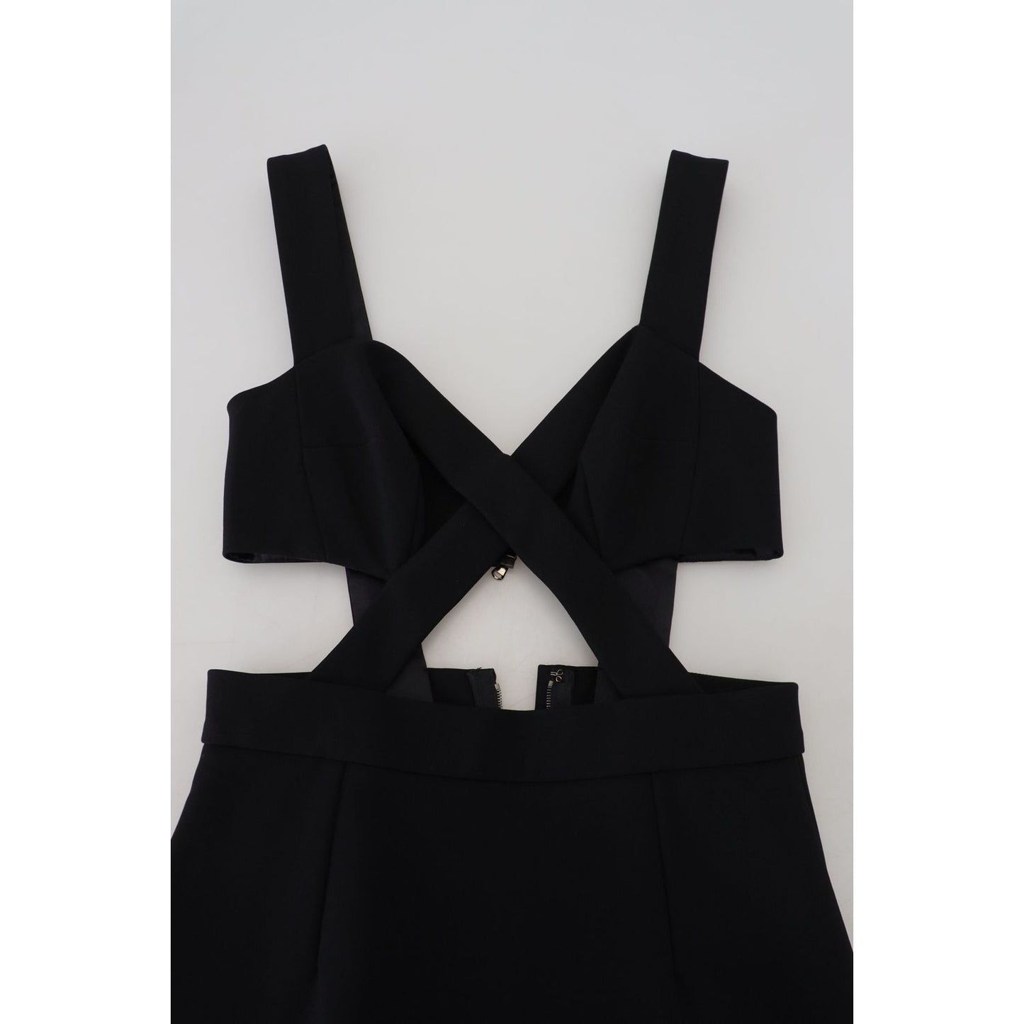 Dolce & Gabbana Black Viscose Bodycon Sheath Midi Dress Dolce & Gabbana