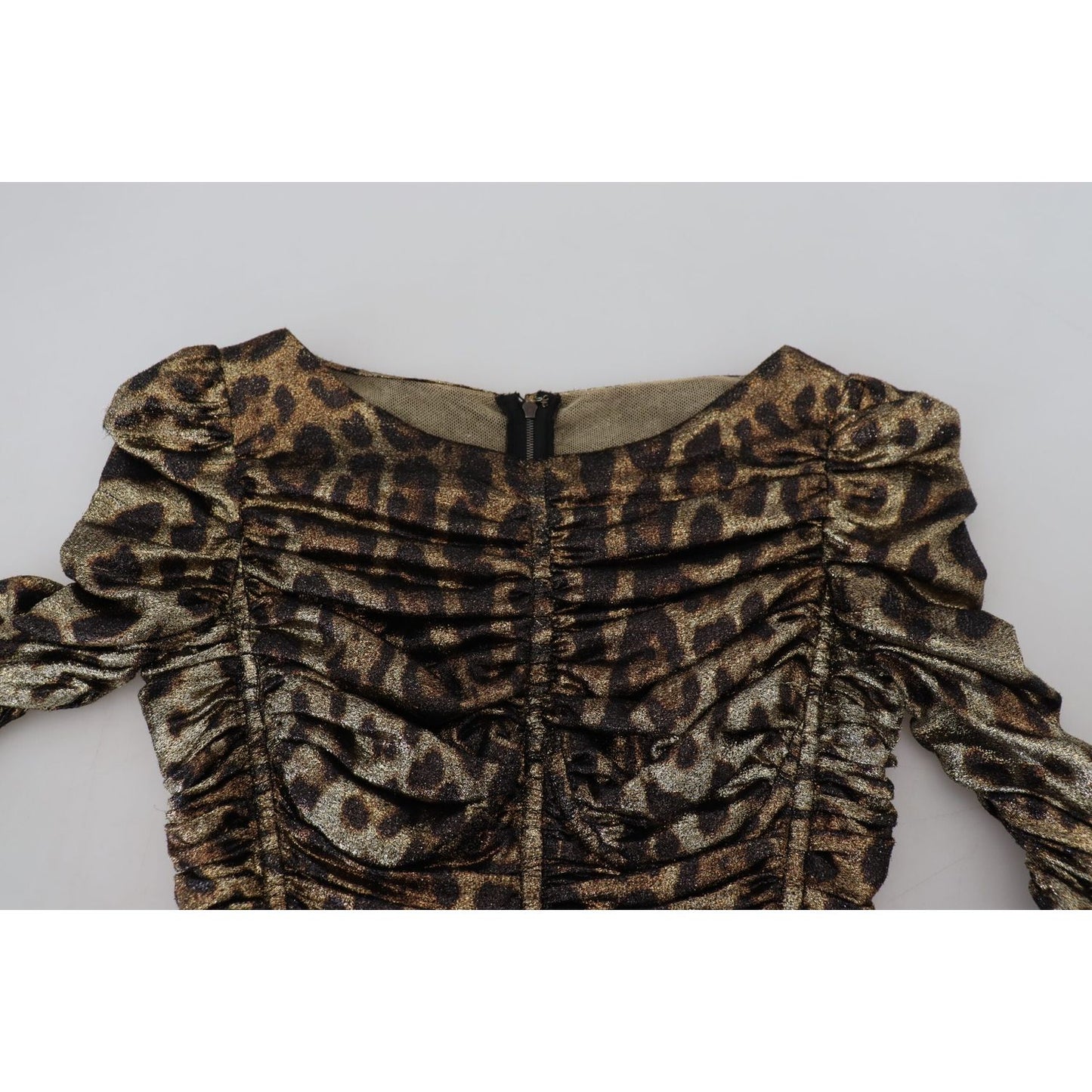 Dolce & Gabbana Multicolor Leopard Bodycon Sheath Midi Dress Dolce & Gabbana