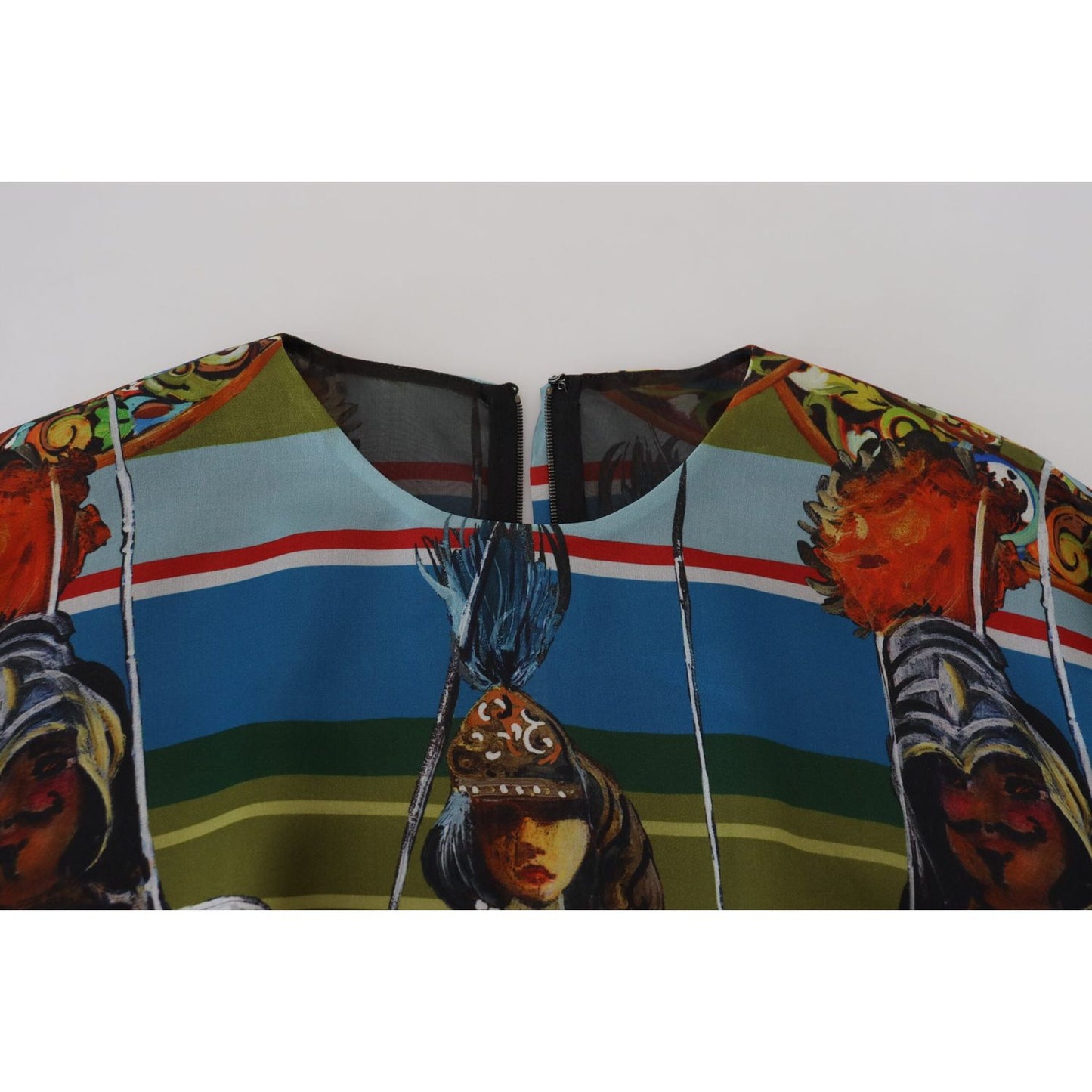 Dolce & Gabbana Multicolor Sicily Silk A-line Long Gown Dress Dolce & Gabbana