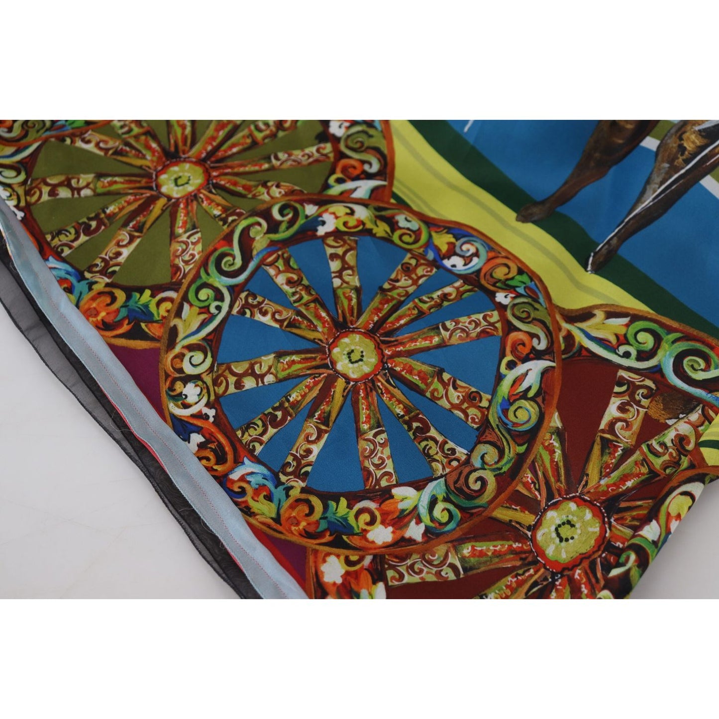 Dolce & Gabbana Multicolor Sicily Silk A-line Long Gown Dress Dolce & Gabbana