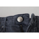 Acht Chic Gray Low Waist Skinny Jeans Acht Gray