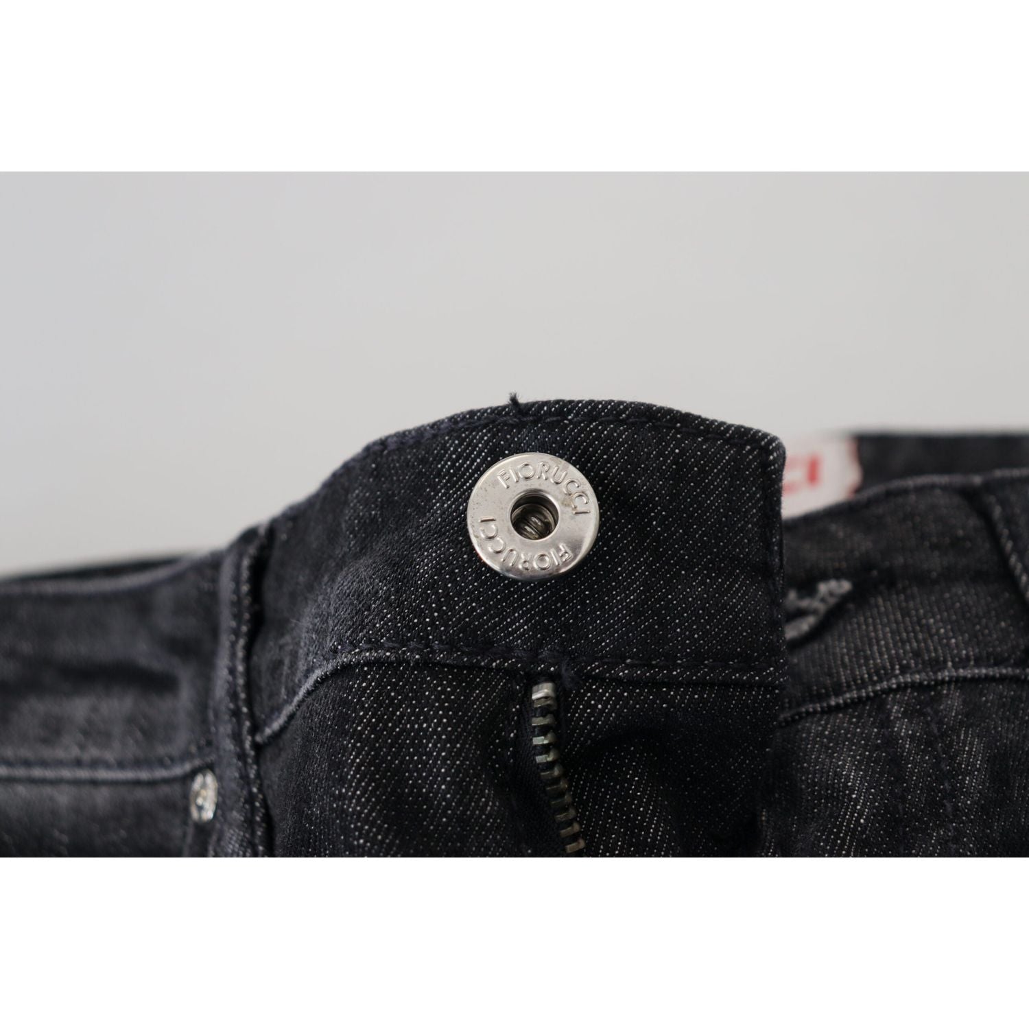 Fiorucci Black Cotton Low Waist Skinny Women Casual Jeans