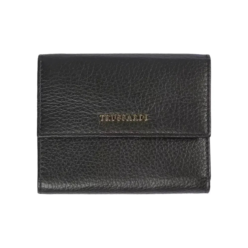 Trussardi Black Leather Women Wallet Trussardi