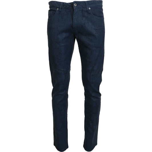 Exte Chic Tapered Blue Denim Jeans Exte