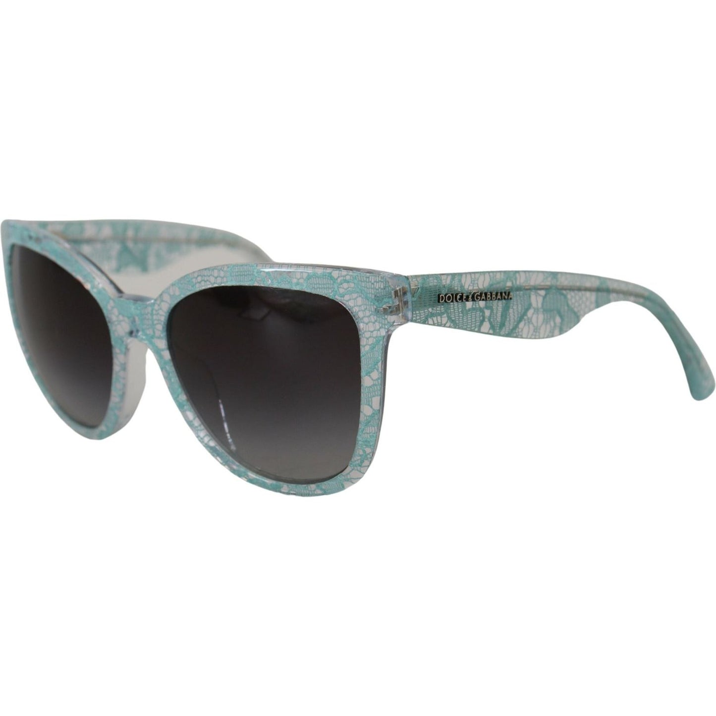Dolce & Gabbana Blue DG4190 Lace Crystal Acetate Butterfly Sunglasses