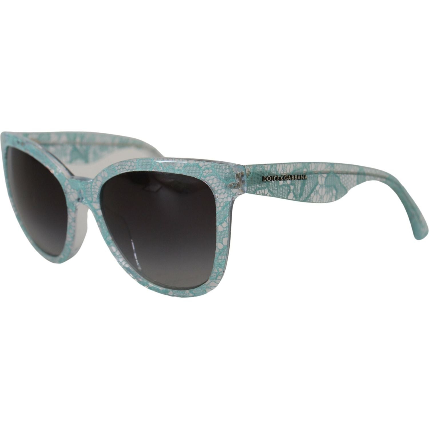Dolce & Gabbana Blue DG4190 Lace Crystal Acetate Butterfly Sunglasses