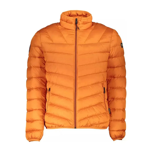 Napapijri Orange Polyamide Men Jacket Napapijri