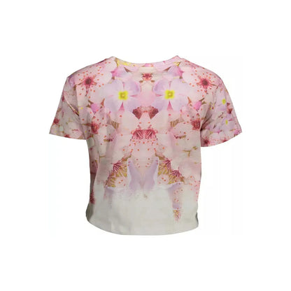 Desigual Pink Cotton Tops & T-Shirt Desigual