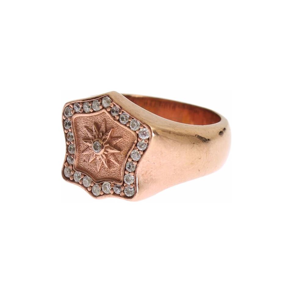 Nialaya Chic Pink Gold Plated Sterling Silver Ring Nialaya