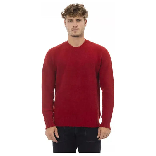 Alpha Studio Red Wool Men's Sweater
