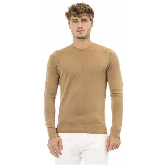 Baldinini Trend Beige Modal Men Sweater Baldinini Trend