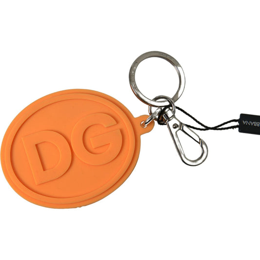 Dolce & Gabbana Chic Orange & Gold Keychain Accessory Dolce & Gabbana