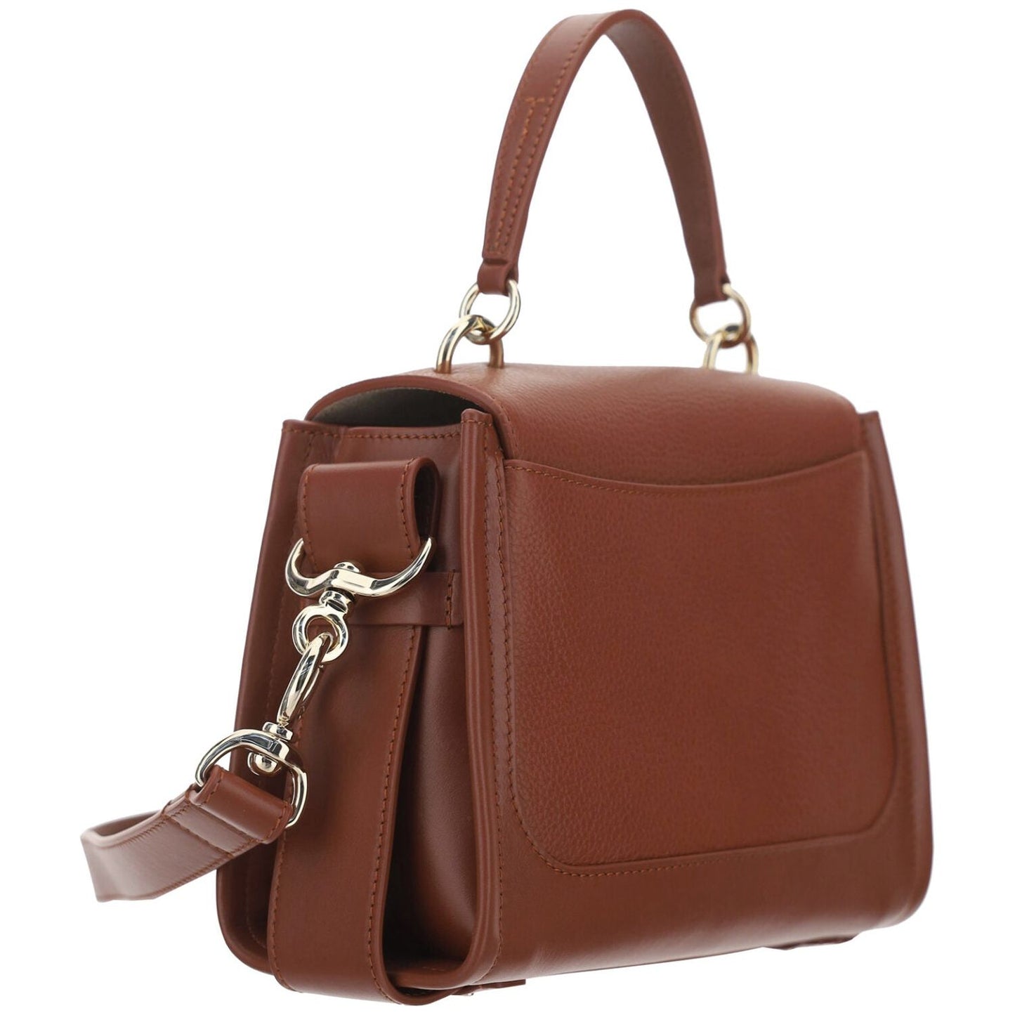 Chloé Brown Calf Leather Tess Handbag