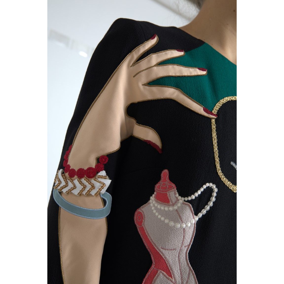 Dolce & Gabbana Multicolor Long Sleeves A-line Maxi Dress