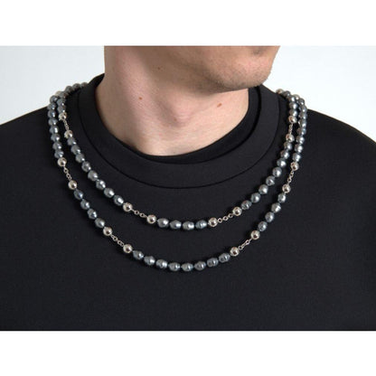 Dolce & Gabbana Black Necklace Embellished Polyester T-shirt Dolce & Gabbana