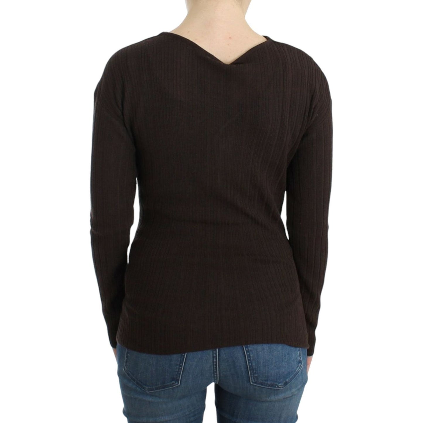 Cavalli Chic Keyhole Virgin Wool Sweater Cavalli