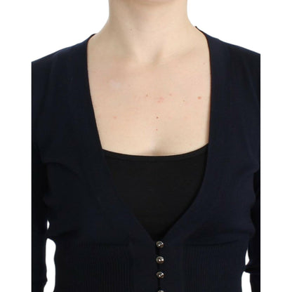 Cavalli Black cropped wool cardigan