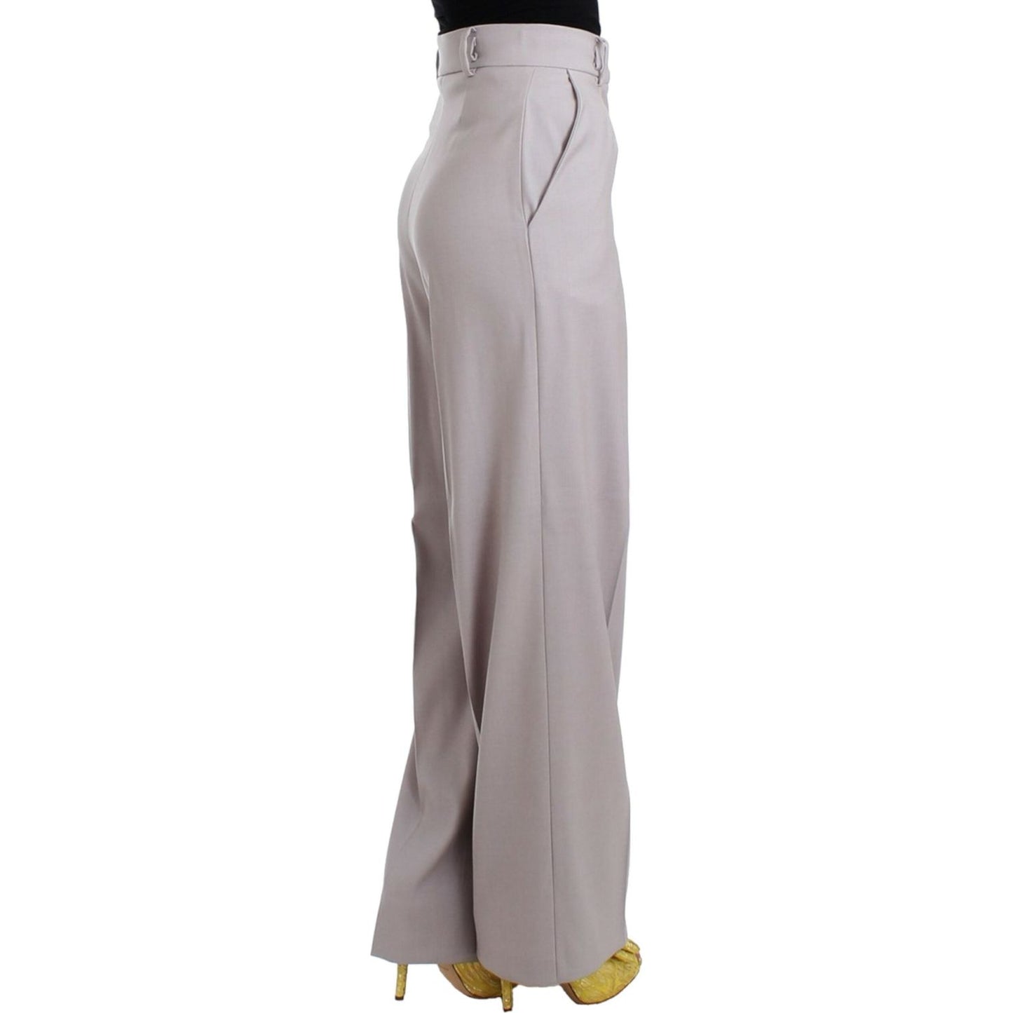 Cavalli Sophisticated High Waisted Gray Pants Cavalli