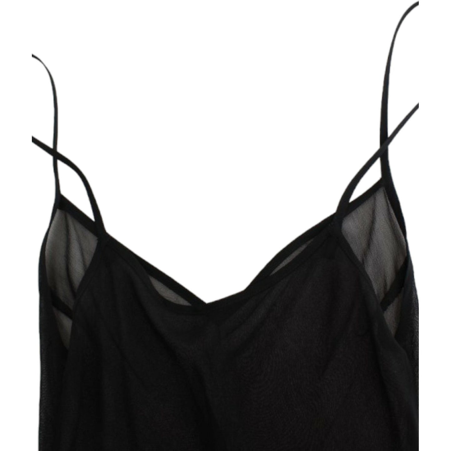 Cavalli Black long sleeve silk dress
